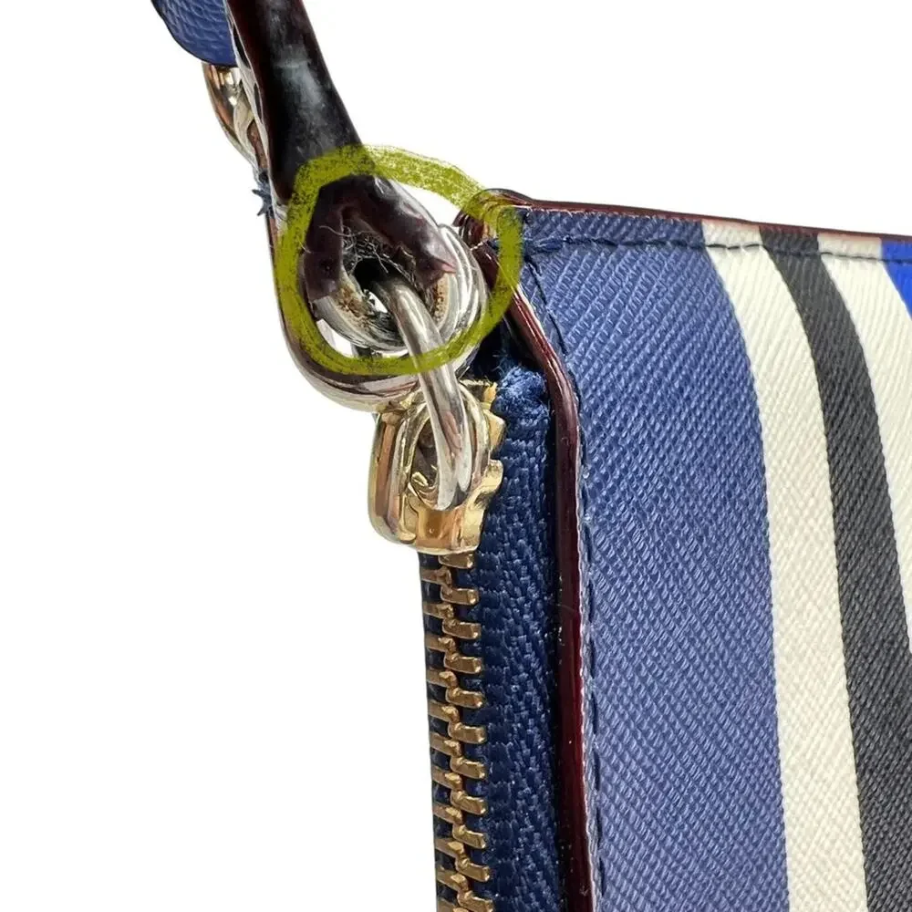 Kate Spade Wristlet Striped Laurel Way Print Nautical Sporty Classic Preppy